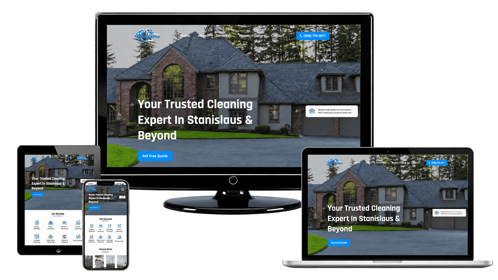 Custom contractor website design example 10 built by SavaraSys
