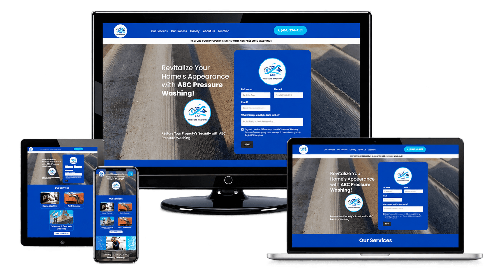 Custom contractor website design example 11 built by SavaraSys