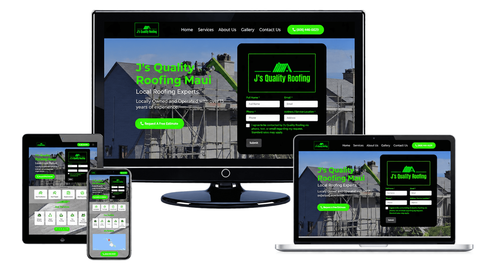 Custom contractor website design example 3 built by SavaraSys