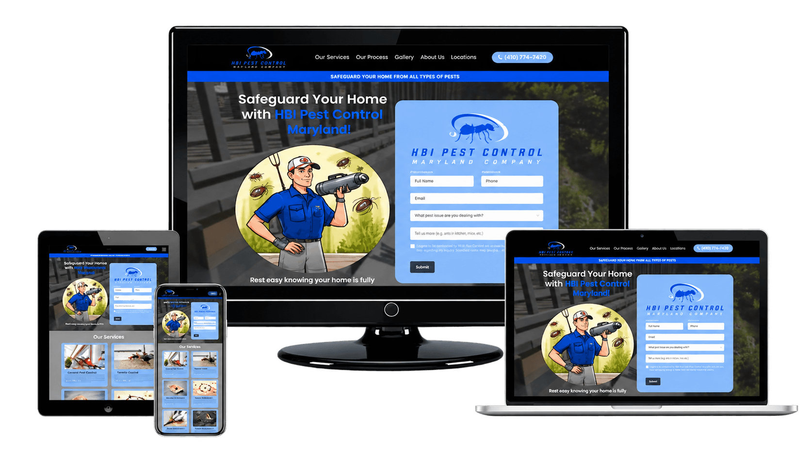 Custom contractor website design example 4 built by SavaraSys