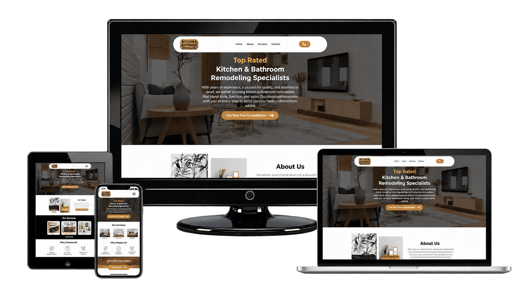 Custom contractor website design example 5 built by SavaraSys