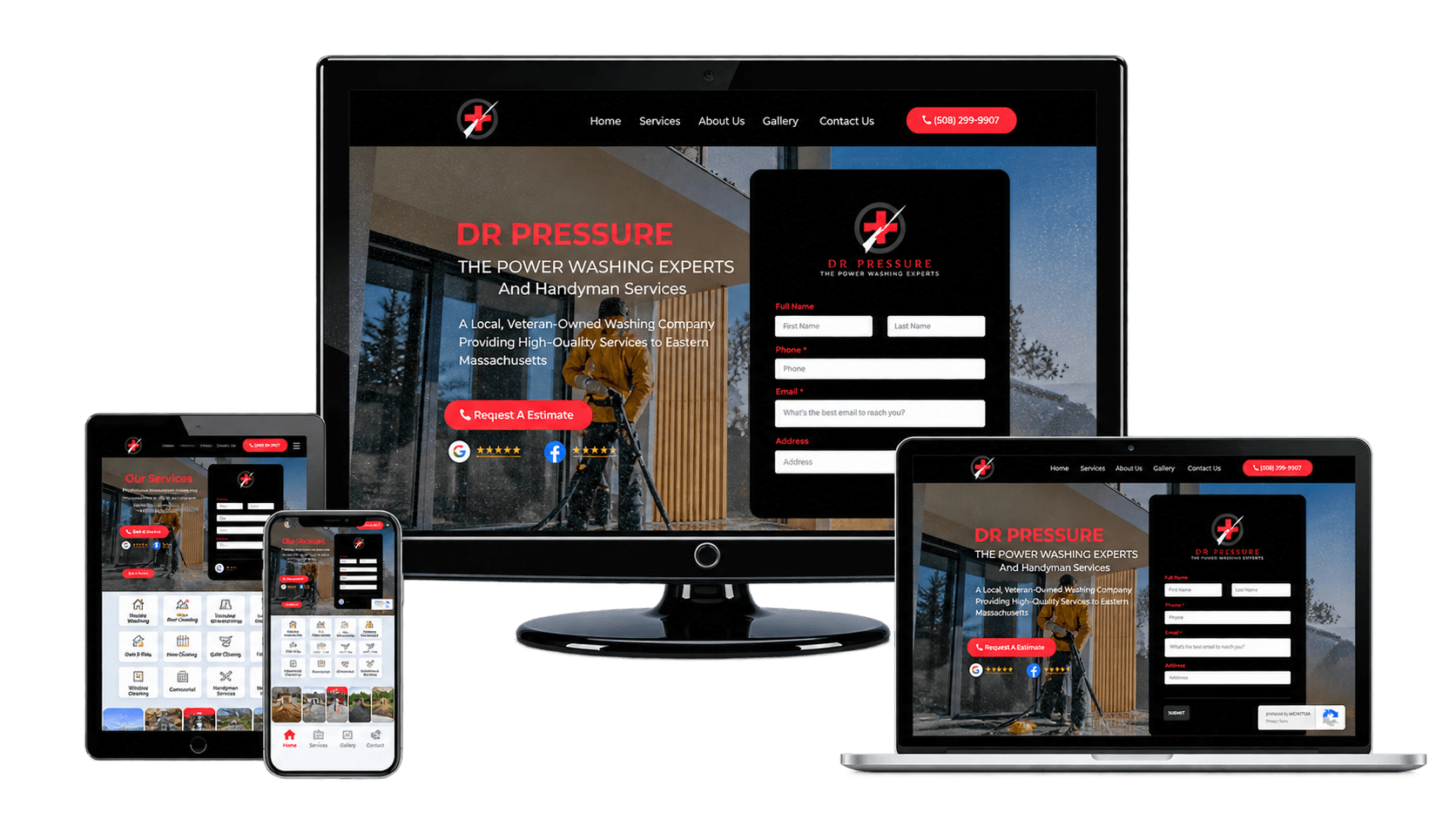Custom contractor website design example 6 built by SavaraSys