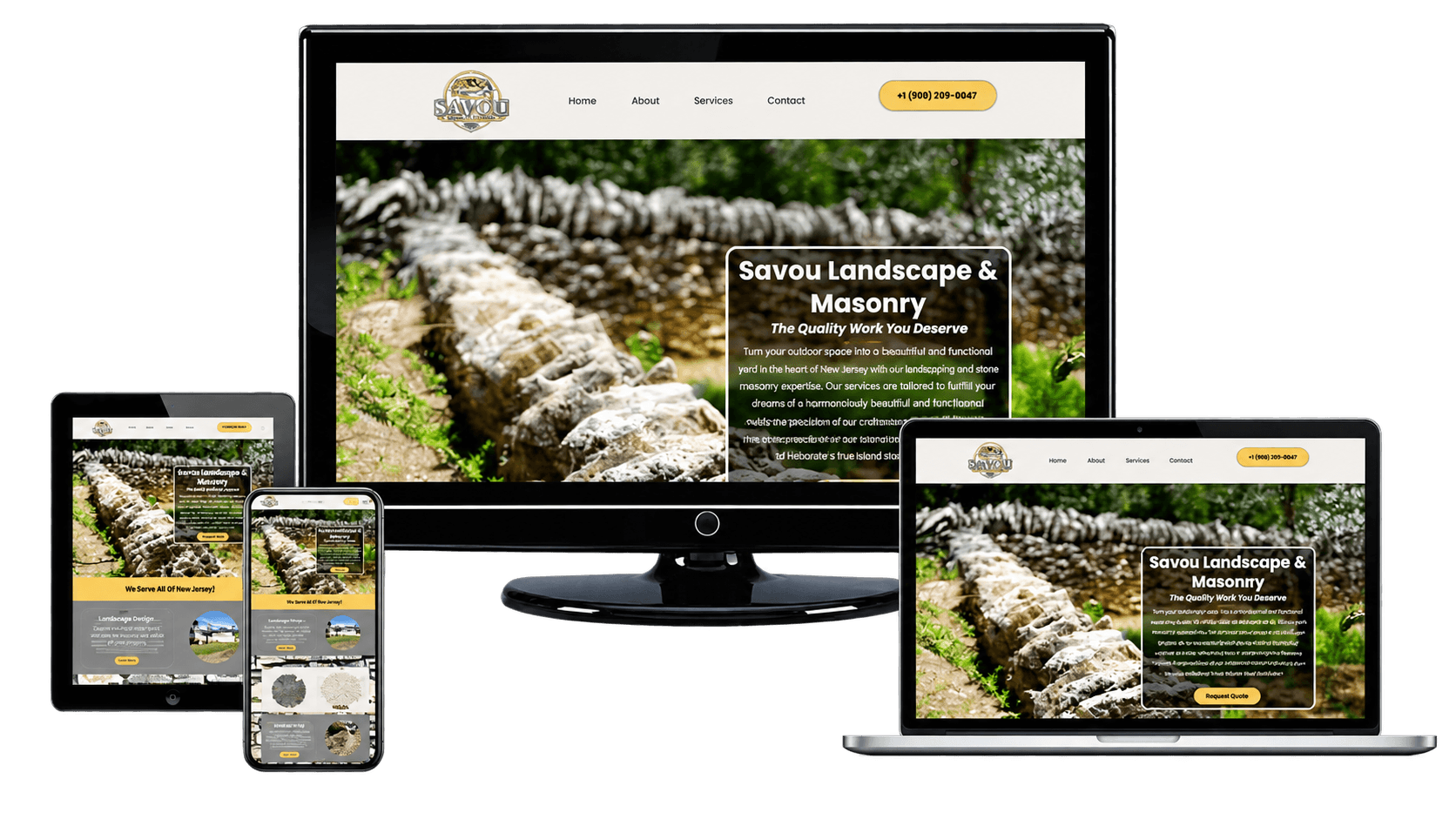 Custom contractor website design example 9 built by SavaraSys